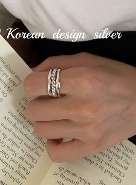 SASA银韩国复古做旧戒指/指环