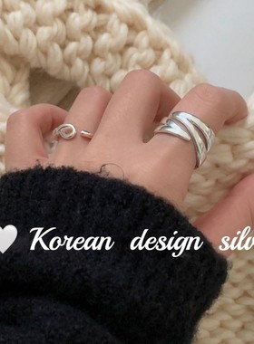 SASA银韩国设计亮银戒指/指环