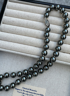 雨琦大溪地黑色珍珠项链配项链