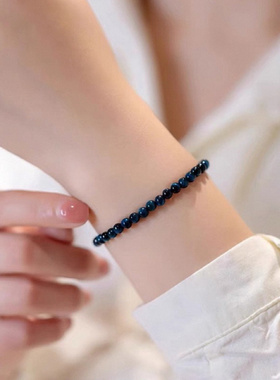 新款天然蓝虎眼石手链虎睛石手串