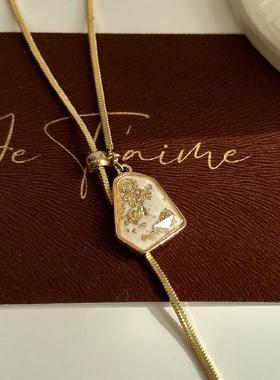 小众设计不规则几何长款项链复古轻奢简约气质毛衣链新款百搭配饰