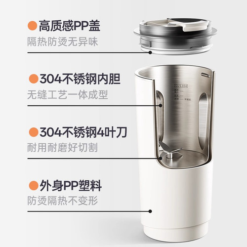浦利顿破壁机迷你豆浆机一人食plodon破壁机小型新款辅食机豆浆杯 - 图2