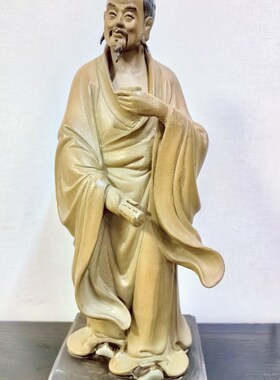 陆羽品茶 石湾陶瓷公仔 家居人物摆设盆景假山渔缸摆设 送礼佳品