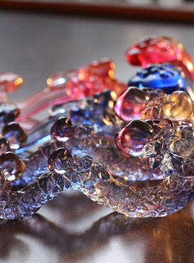 事事如意琉璃笔架装饰摆件居家客厅玄关桌面书房摆放毛笔架用品