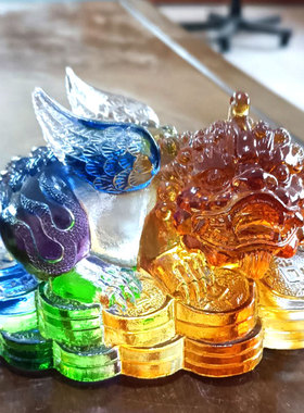 琉璃飞天貔貅风水摆件招财礼品