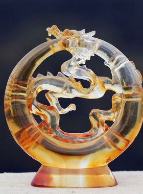 琉璃龙摆件居家客厅玄关摆放