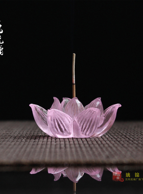 古法琉璃禅意风摆件佛堂香道用品