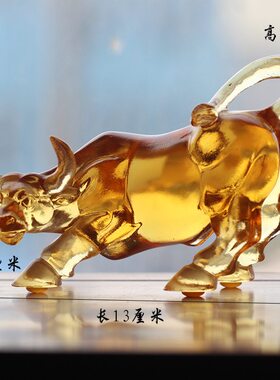 琉璃华尔街牛摆件室内客厅办公桌面摆放商务送礼金融股市旺势开运
