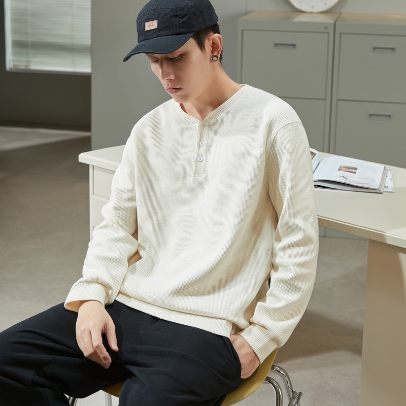 唐狮2022春季新款长袖t恤男打底衫 唐狮喜之乐T恤