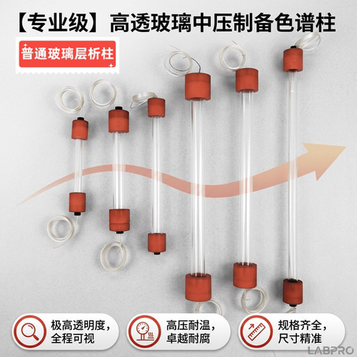 普通层析柱 玻璃中低压 液相色谱离子交换凝胶渗透蛋白纯化亲和柱 - 图2