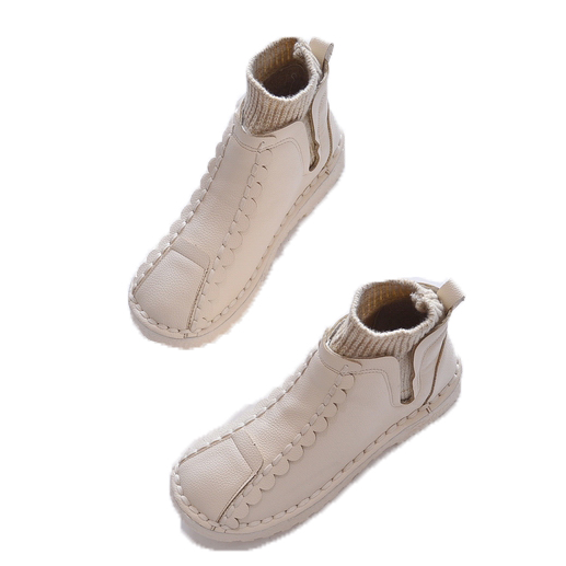 包邮2025新款外贸秋季平跟短靴单靴平底马丁靴手工鞋圆头女鞋靴子,淘宝优惠券,粉丝福利购,淘宝优惠卷