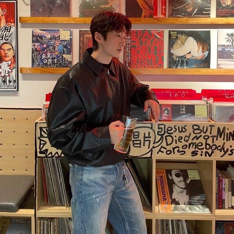 [5折现货]BD CAVEMPT帅气皮衣！春夏PU小羊皮夹克外套短宽男女款,淘宝优惠券,粉丝福利购,淘宝优惠卷