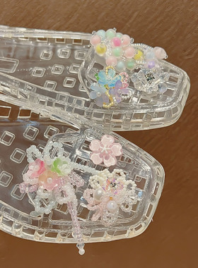 韩国果冻鞋鞋花ins夏季新款小众轻奢饰品洞洞鞋配饰diy装饰扣