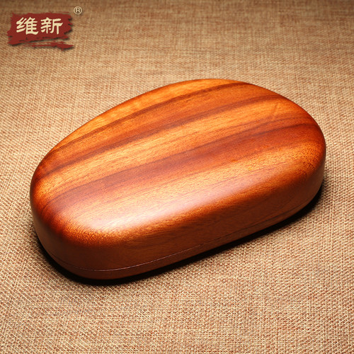 精品名师许亚祥手工砚台/溪山胜境/歙砚金晕浮雕意境四大名砚之歙砚精巧摆件雕刻文房四宝收藏送礼佳品配木盒 - 图2