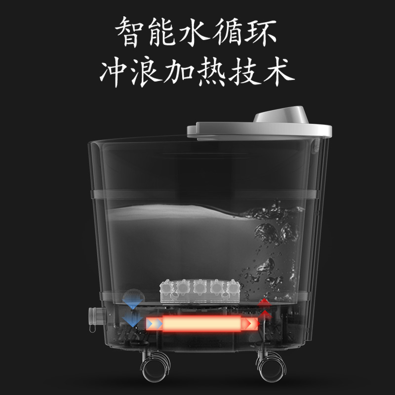 长虹中柏专卖店长虹泡脚桶电动按摩足浴盆家用恒温加热洗脚木桶全自动过小腿神器2