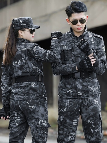 Черный камуфляжный комплект, дорожный износостойкий лонгслив