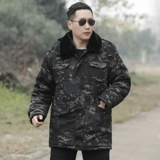 Камуфляжное длинное водонепроницаемое пальто, удерживающий тепло пуховик, увеличенная толщина, средней длины