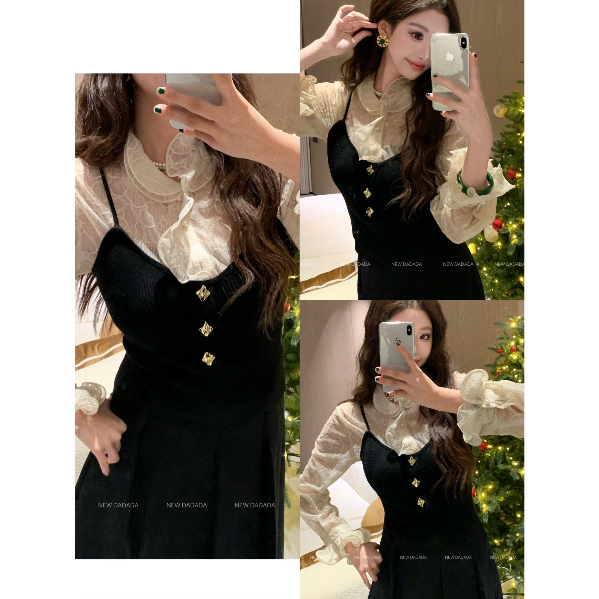 利达 NEWDADADA【敏锐暗涌】吊带背心女冬季内搭时尚百搭洋气时髦,淘宝优惠券,粉丝福利购,淘宝优惠卷