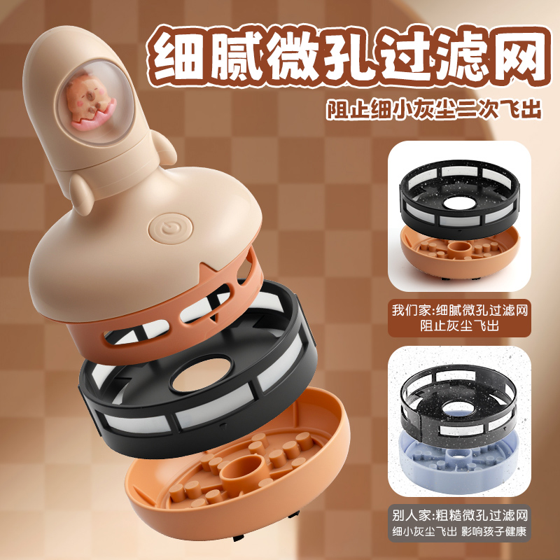 卡皮巴拉桌面吸尘器吸橡皮擦屑铅笔灰清洁机器书桌面灰尘清理神器学生用键盘吸铅笔屑迷你小型电动儿童大吸力 - 图0