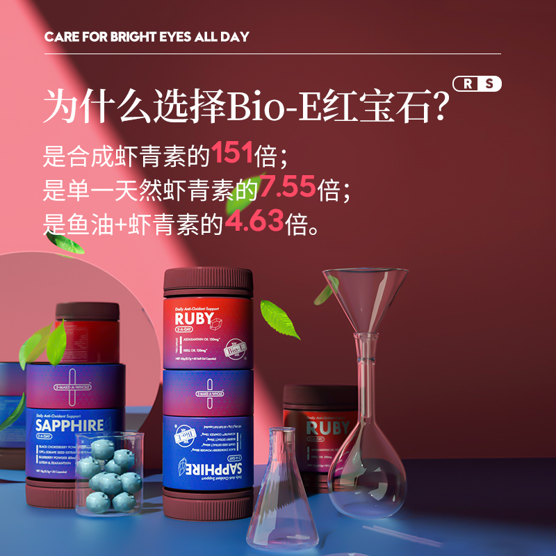 澳洲bioe进口亮眼护眼丸蓝莓越橘虾青素磷虾油胶囊保健品60粒 - 图1