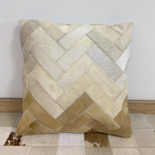 现代轻奢风牛皮抱枕真皮靠垫靠枕北欧简约客厅沙发样板间50X50cm - 图1