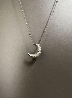 Vintage古着 Silver crescent项链