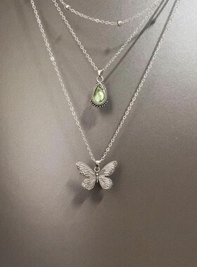 Vintage古着 Green butterfly项链