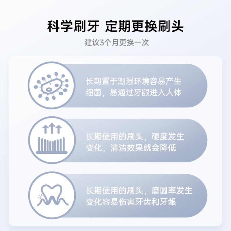 Oclean/欧可林电动牙刷头替换牙刷头杜邦清洁软毛护龈通用2支装 - 图3