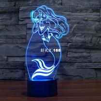 Mermaid Lamp Princess 3D Visual LED Night Lights for Kids To