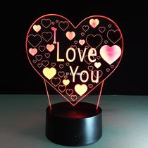 3D Visual Bulb Optical Illusion Colorful LED Table Lamp Touch