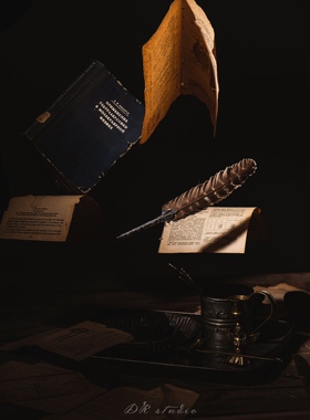 复古外文旧书发黄书页