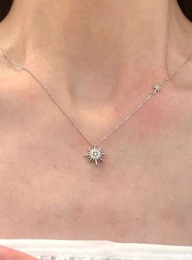 钛钢项链小芒星吊坠气质时尚
