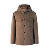 Navigare hooded short wool coat