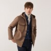 Navigare hooded short wool coat