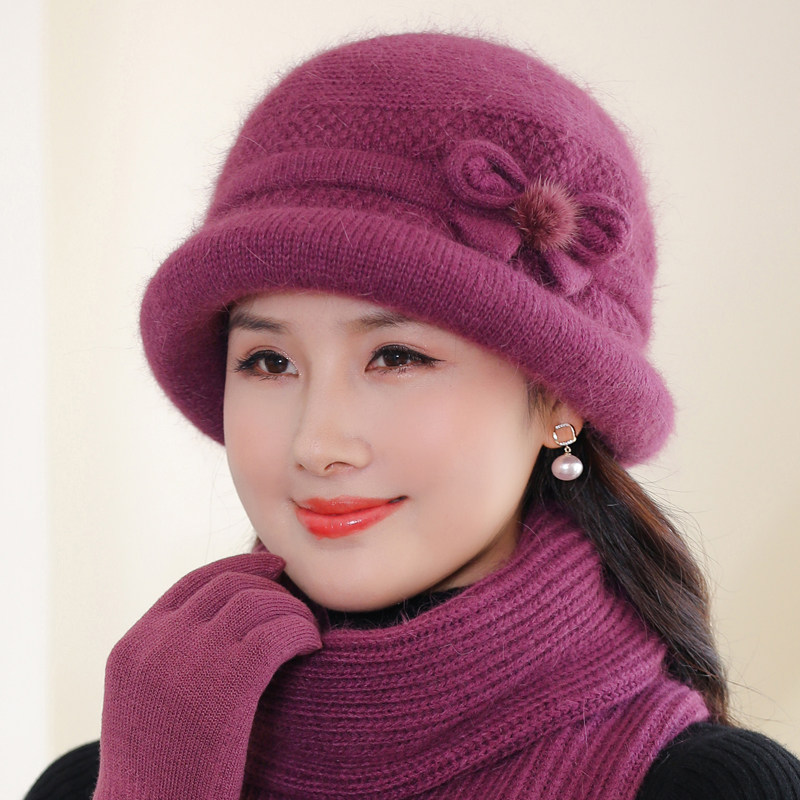 秋冬天中老年人帽子女妈妈毛线帽加绒防寒棉盆帽奶奶老太太针织帽,淘宝优惠券,粉丝福利购,淘宝优惠卷