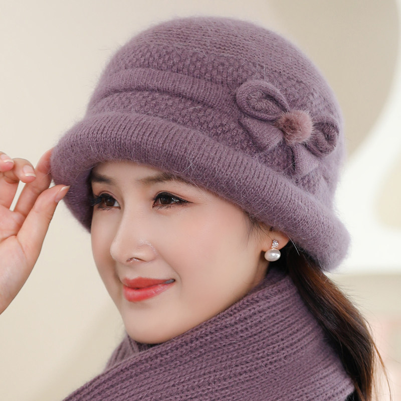 秋冬天中老年人帽子女妈妈毛线帽加绒防寒棉盆帽奶奶老太太针织帽,淘宝优惠券,粉丝福利购,淘宝优惠卷