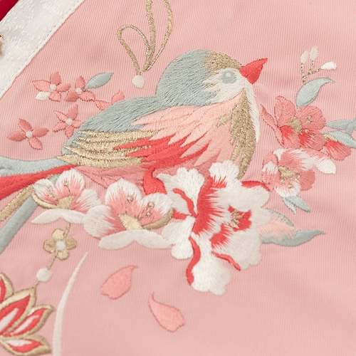 Осеннее ханьфу, двухцветный детский комплект, детская одежда, китайский стиль, квадратный вырез