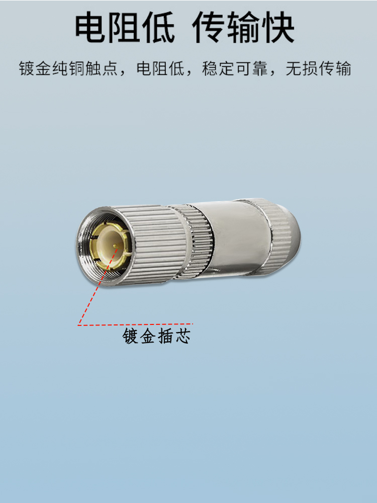 嘉扬 L9头2M两兆头E1西门子接线端子DDF射频线插头同轴电缆转接头