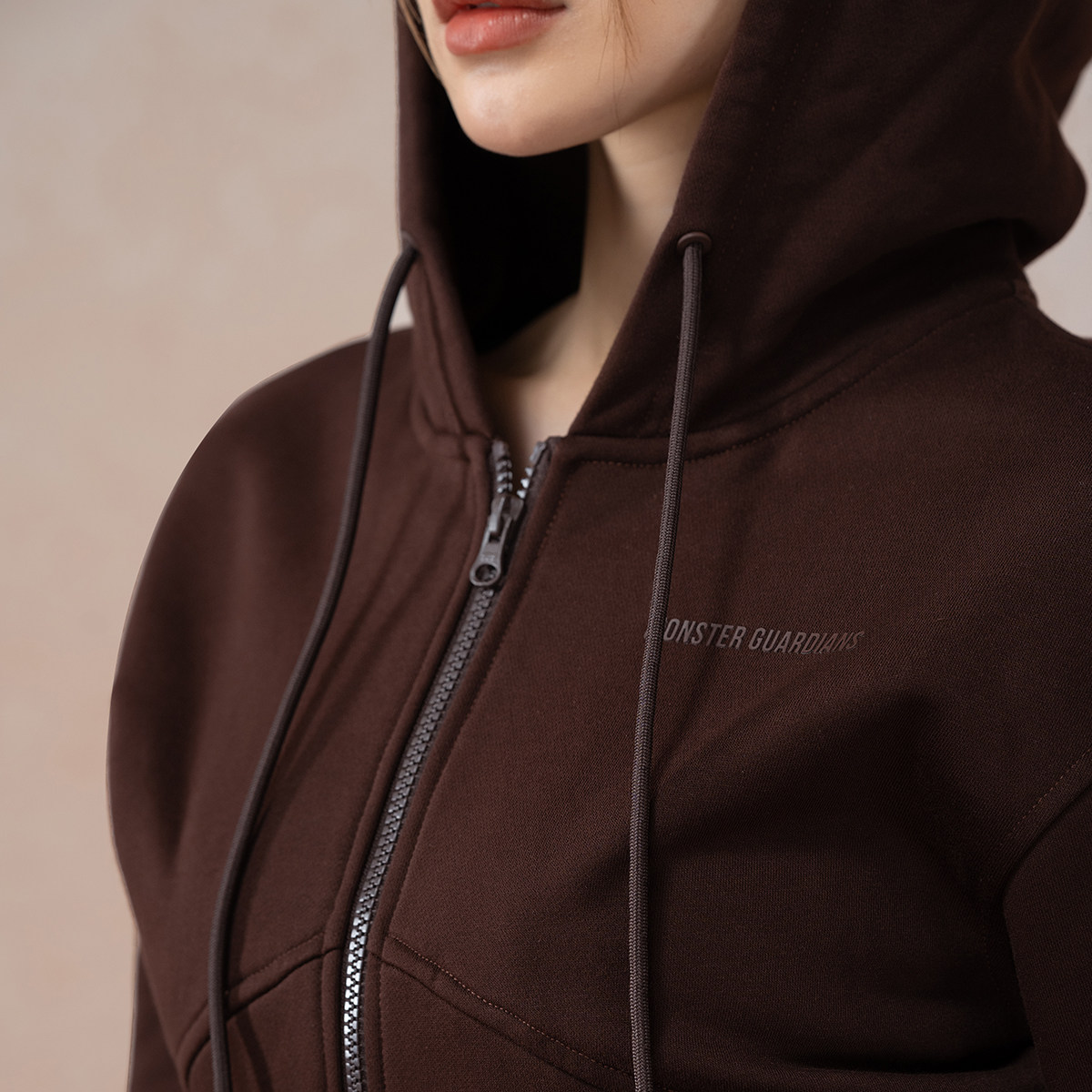 Monster Guardians 恣意系列女子显瘦春秋薄绒连帽运动卫衣套装,淘宝优惠券,粉丝福利购,淘宝优惠卷