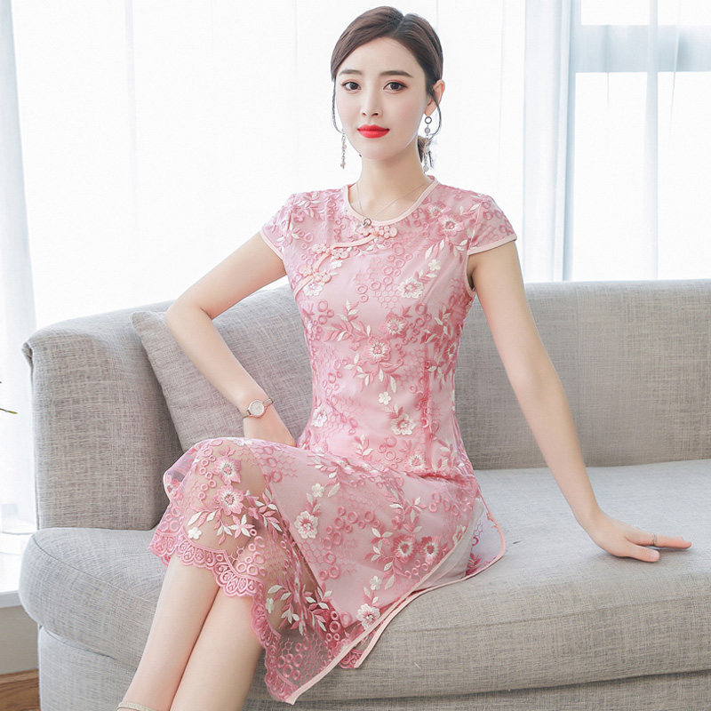 2020年新款中国风复古汉服连衣裙 柔情恋连衣裙