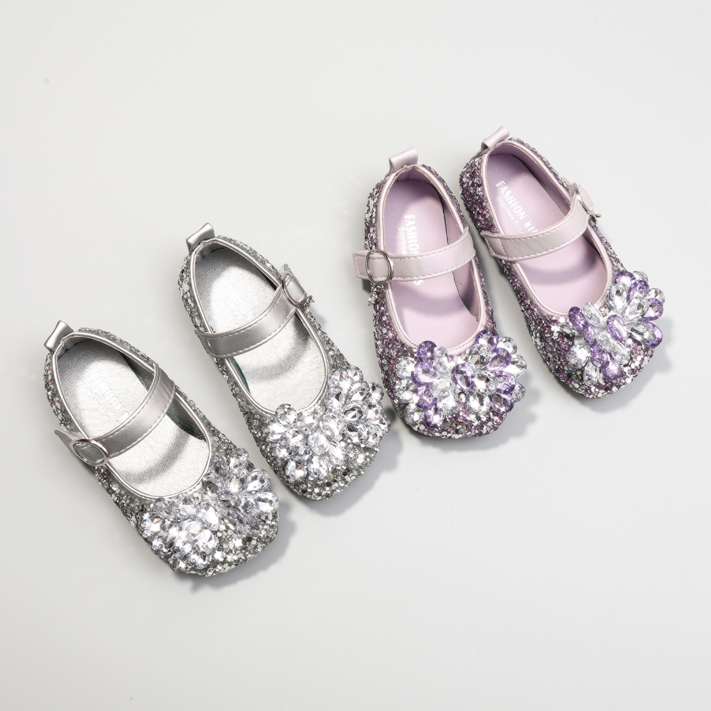 女童鞋公主鞋2025秋季新款儿童软底水晶鞋女孩闪亮水钻配礼服单鞋,淘宝优惠券,粉丝福利购,淘宝优惠卷