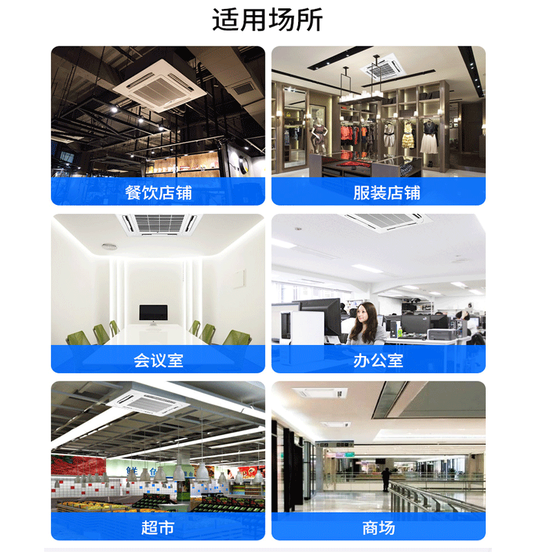 GCHV天花机商用吸顶空调5匹大2匹3匹6p天井机 吊顶嵌入式中央空调 - 图2