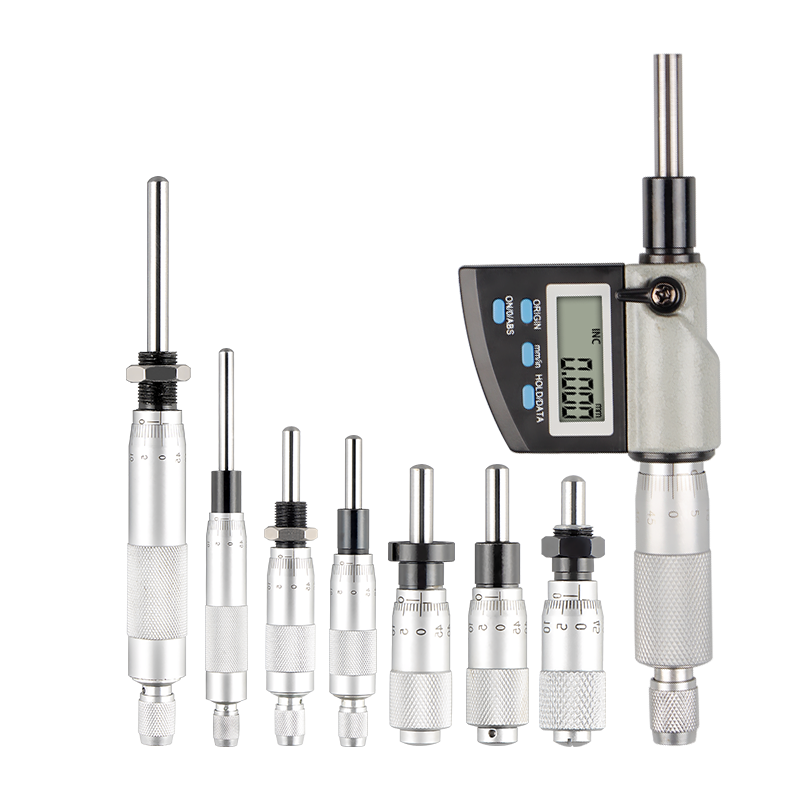 韦度微分头千分尺测微头0-6.5/13/25/50平头圆头带螺母螺旋测微仪 - 图3