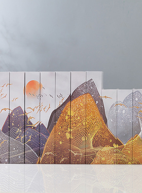 风景水墨山水画假书桌面摆件样板间道具书装饰品办公室装饰书模型