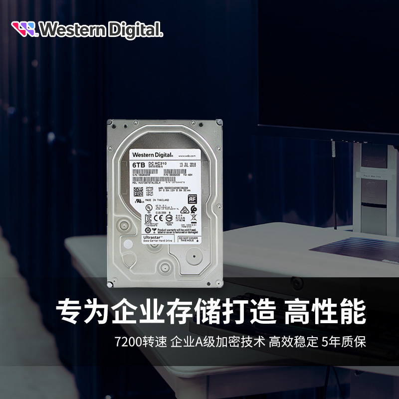 WD/西部数据 HUS726T6TALE6L4 西数6TB企业级NAS3.5寸7200转256MB - 图1