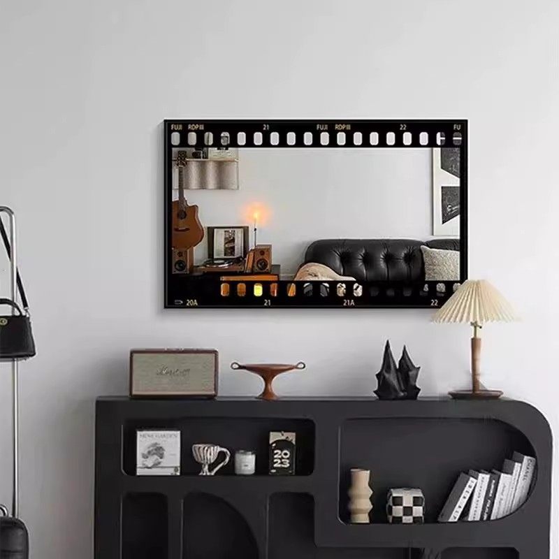 高级感复古胶片镜子装饰画客厅沙发背景墙挂画餐厅卧室床头装饰画,淘宝优惠券,粉丝福利购,淘宝优惠卷