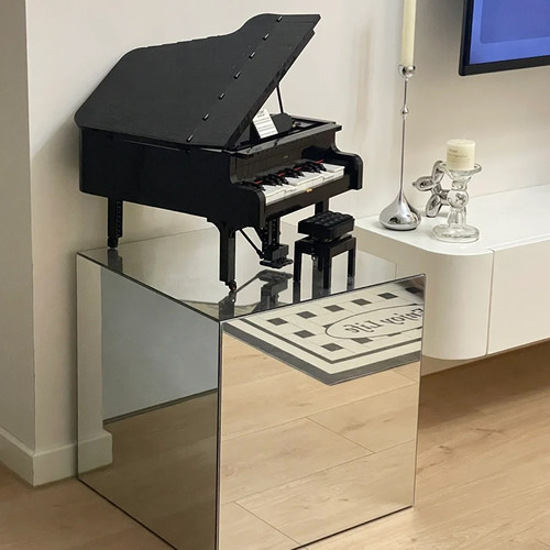 镜面方形展示盒子镜子装饰托台拍照道具展示底座亚克力床头柜边几 - 图3