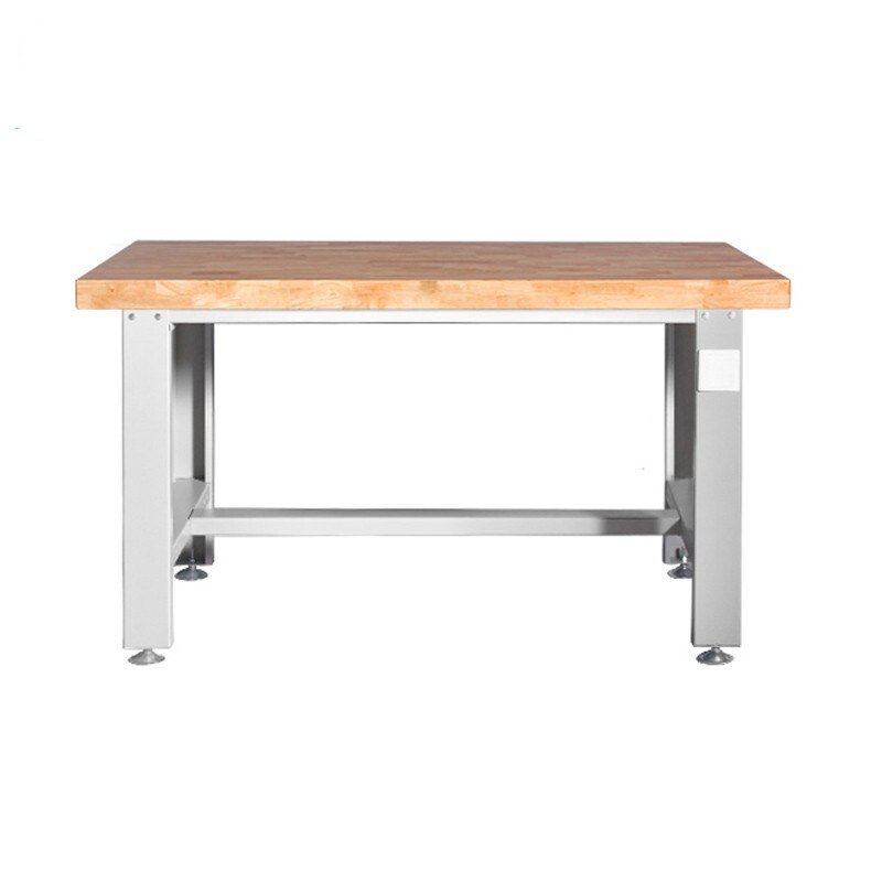 重型实木工作台橡木钳工台车间装配台操作台榉木工作台模具试验桌-图3
