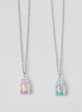 原创亚克力夜光漂流瓶项链礼物