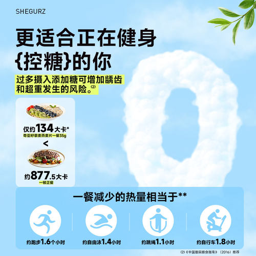 穗格氏奇亚籽燕麦片无脱脂早餐即食冲饮麦片速食健身代餐饱腹食品 - 图1